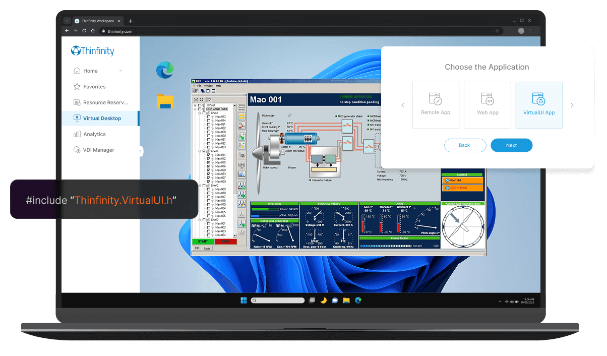Transform your Legacy apps into web-based solutions with a single line of code.