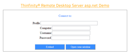 ThinRDP Server HTML5, Web-based RDP desktop remote control sdk demo