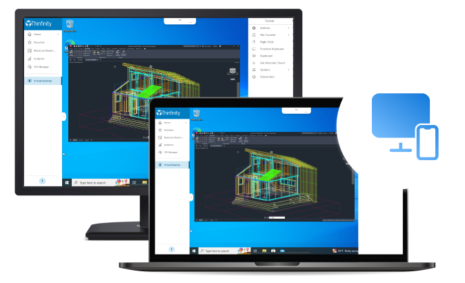 Clientless multi-monitor support